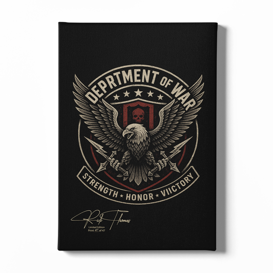 Department Of War Limited Edition Canvas (16"x 24") - Signed & Individually Numbered