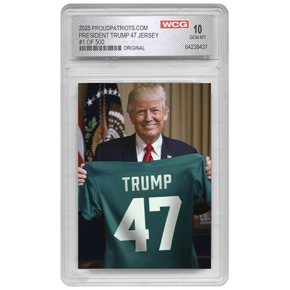 President Trump Championship Game 59 Trading Card | Original | Only 500 Available | Individually Numbered | Graded GEM-MT 10