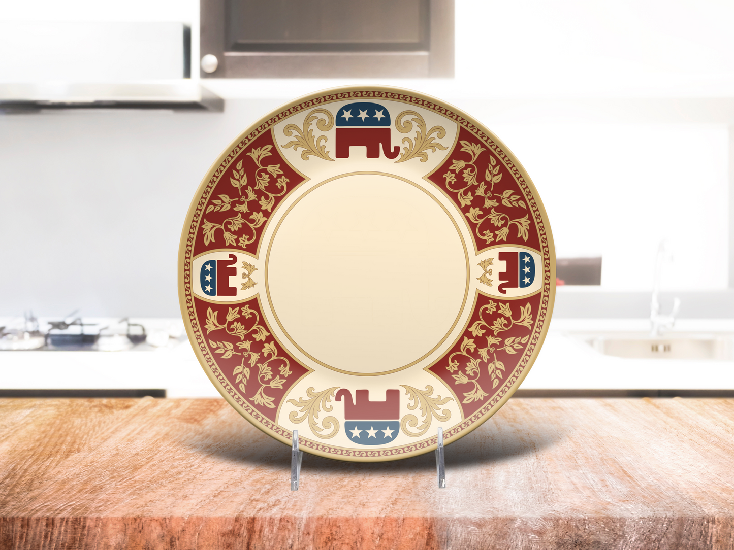 Republican Elephant Filigree Plate