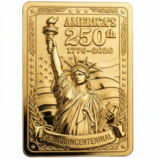 America's 250th Anniversary 3D Gold Trading Card