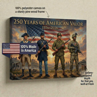 America's 250th Anniversary Soldiers Canvas (24"x 16")