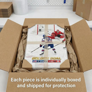 USA Men's Hockey Wins Gold - Limited Edition Canvas (16"x 24") - Only 2,026 Available