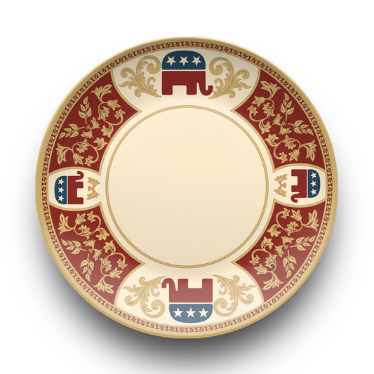Republican Elephant Filigree Plate