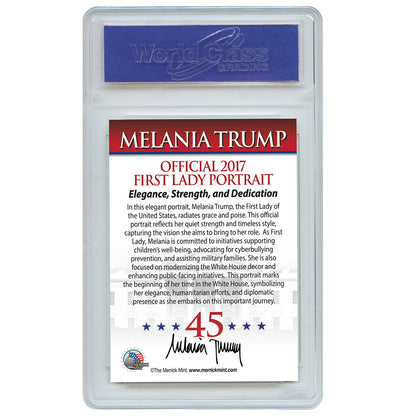 Melania Trump Official 2017 First Lady Portrait Trading Card (Graded Gem Mint 10)