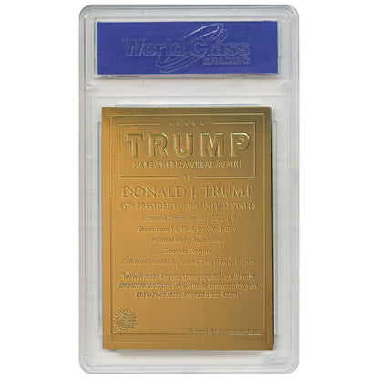 2024 Trump For President - 23K Gold Sculpted Trading Card (Graded Gem Mint 10)