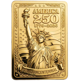 America's 250th Anniversary 3D Gold Trading Card