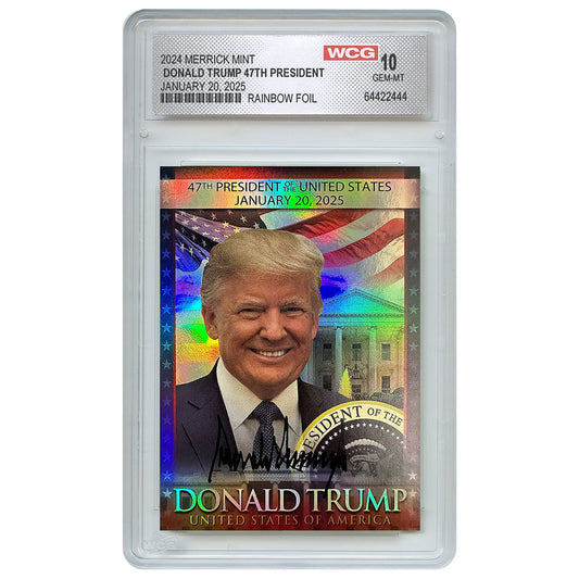 Donald Trump 47th President Hologram Trading Card - Graded Gem Mint 10