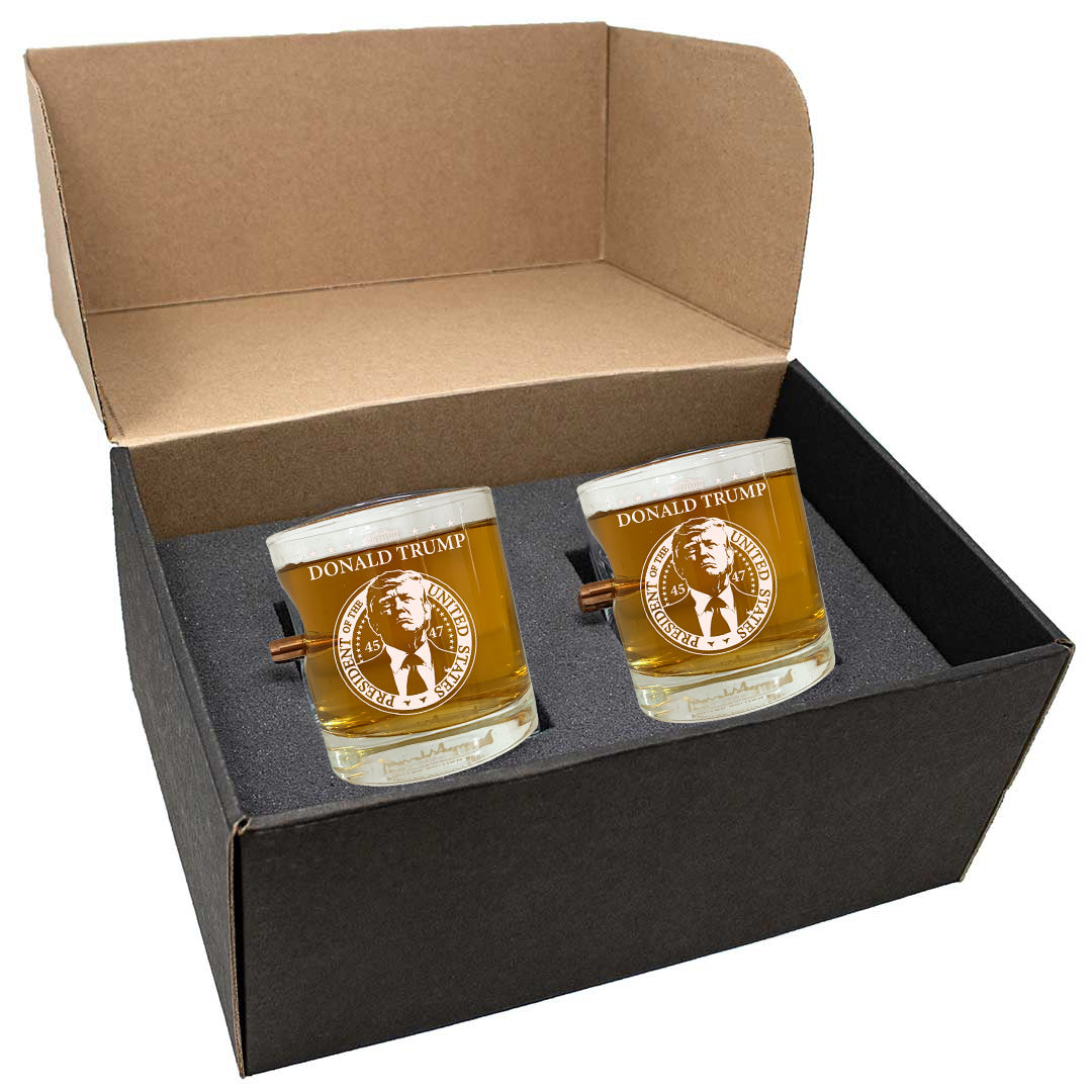 Donald Trump .308 Bullet Whiskey Glass (Each Individually Numbered)