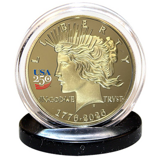 America's 250th Anniversary Peace Dollar Golden Proof Coin