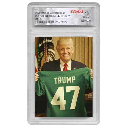 President Trump Championship Game 59 Trading Card | Gold | Only 10 Available | Individually Numbered | Graded GEM-MT 10