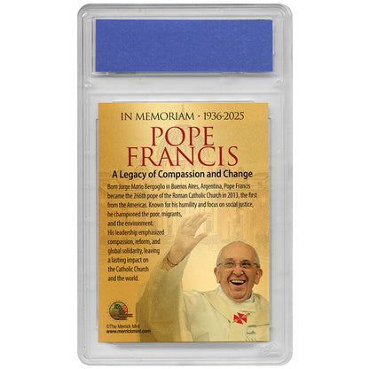 Pope Francis in Memoriam 1936 - 2025 Collectible Card | Gold Pearl | Only 50 Available | Individually Numbered | Graded GEM-MT 10