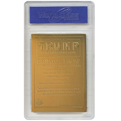 DONALD TRUMP 2021 “SAVE AMERICA”  23K GOLD SIGNATURE Card Graded GEM-MINT 10