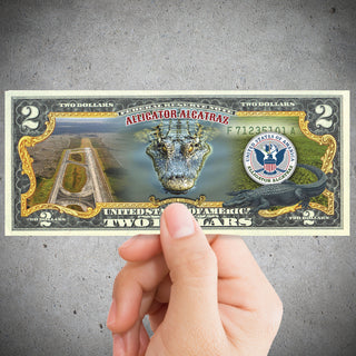 Alligator Alcatraz - Genuine Legal Tender U.S. $2 Bill