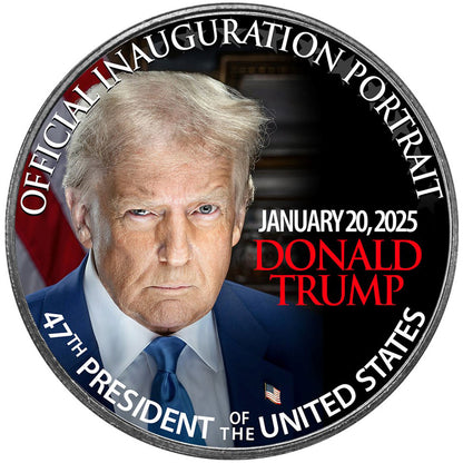 Donald Trump 47th President Official Portrait Collectible IKE Coin