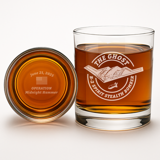 B-2 Bomber Whiskey Glass