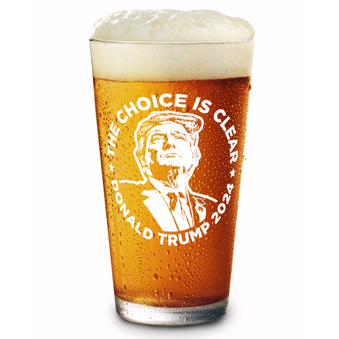 The Choice is Clear Pint Glass, 16oz