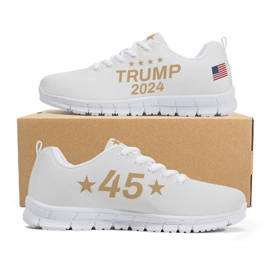 Trump 2024 White and Gold Men's Sneaker