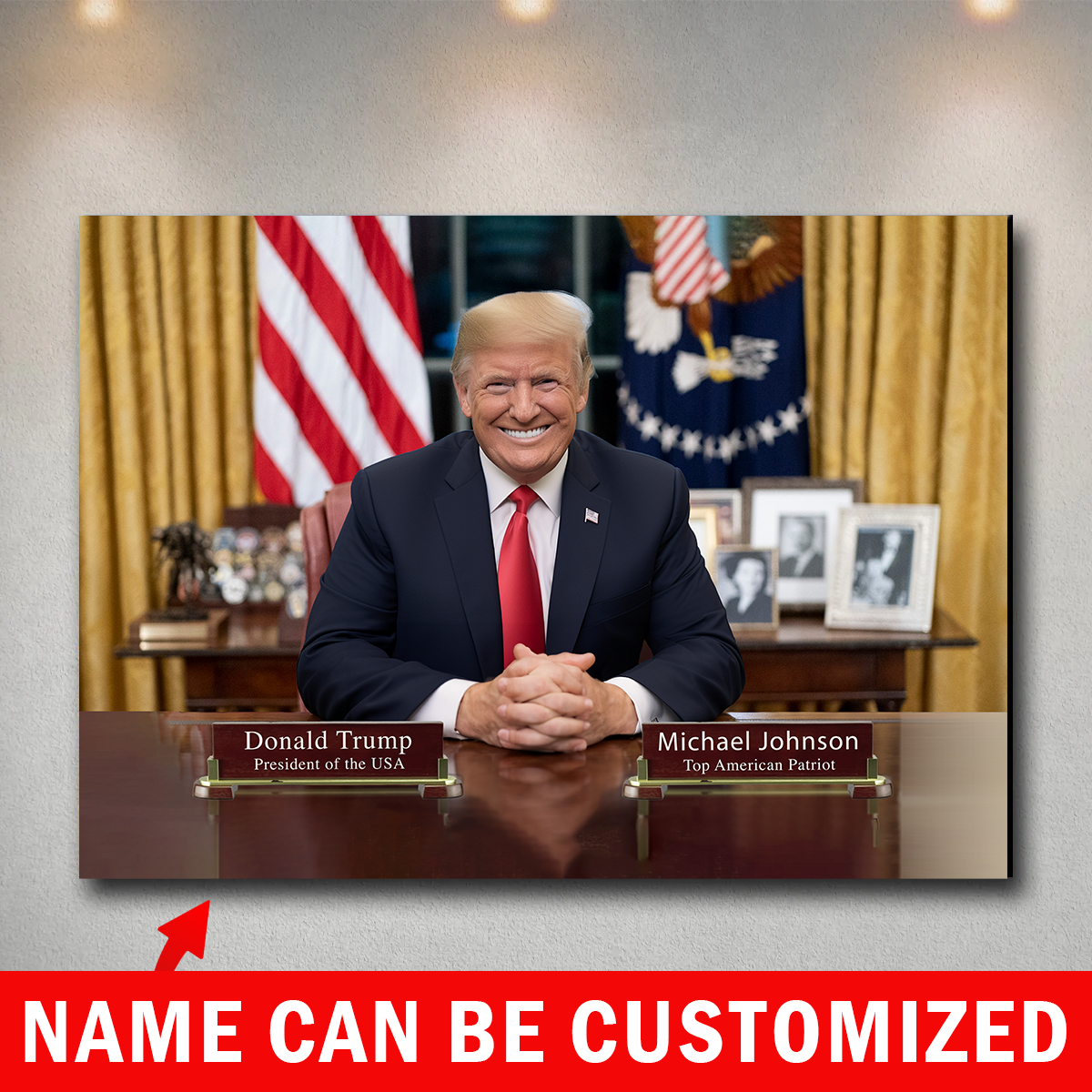 Top American Patriot Custom Trump Canvas - Insert A Name (Makes A Great Gift)