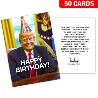 National Emergency - President Trump Birthday Card