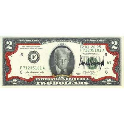 [RED BORDER] Only 50 Available | 47th President Donald Trump $2 Bill - Genuine Legal Tender