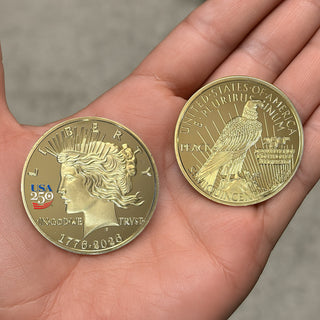 America's 250th Anniversary Peace Dollar Golden Proof Coin