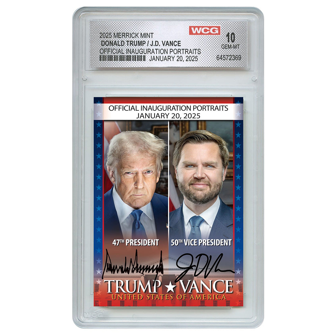 Trump/Vance Official Portraits Trading Card (Graded Gem Mint 10)