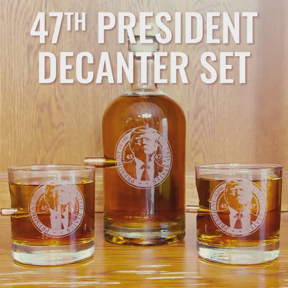 Bulletproof Trump Whiskey Decanter Set