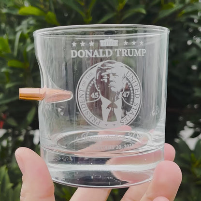 Bulletproof Trump Inauguration Whiskey Glass