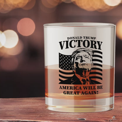 President Trump Victory Rocks Glass