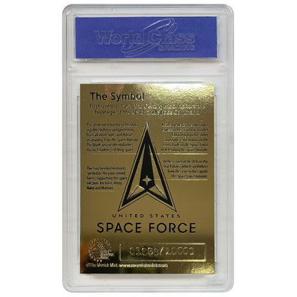 Space Force - 23K Gold Sculpted Trading Card (Graded Gem Mint 10)