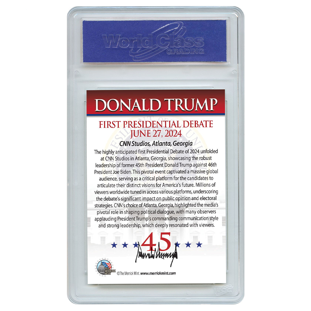 Presidential Debate #1 Trading Card - Graded Gem Mint 10