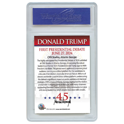 Presidential Debate #1 Portrait Trading Card - Graded Gem Mint 10