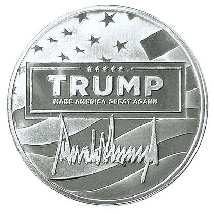 Trump Mugshot Silvern Proof Coin - 1 Ounce & 39mm - MAGA Privy Mark