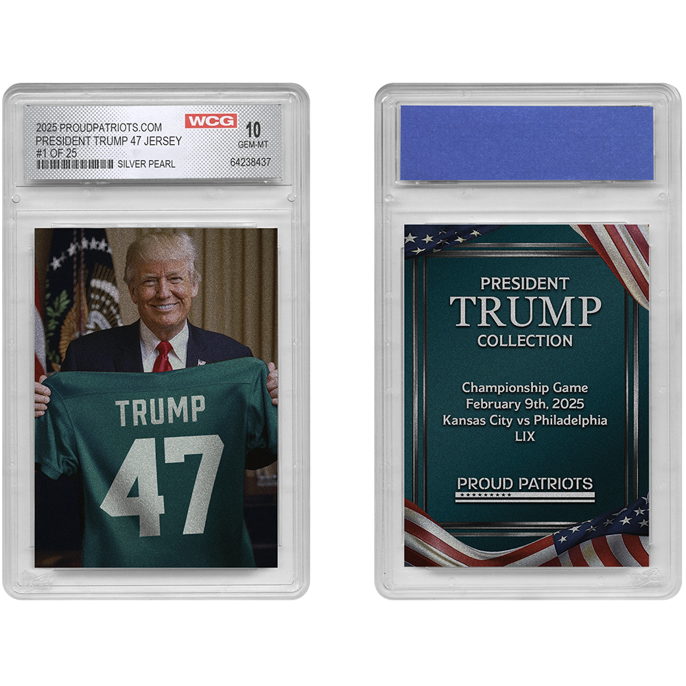 President Trump Championship Game 59 Trading Card | Silver | Only 25 Available | Individually Numbered | Graded GEM-MT 10