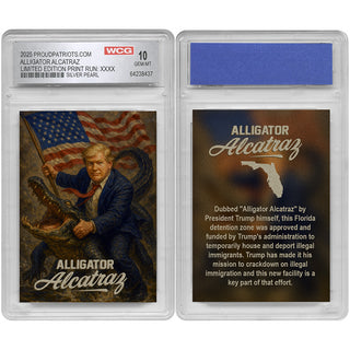 SILVER PEARL Alligator Alcatraz Collectible Trading Card (Only 100 Available)