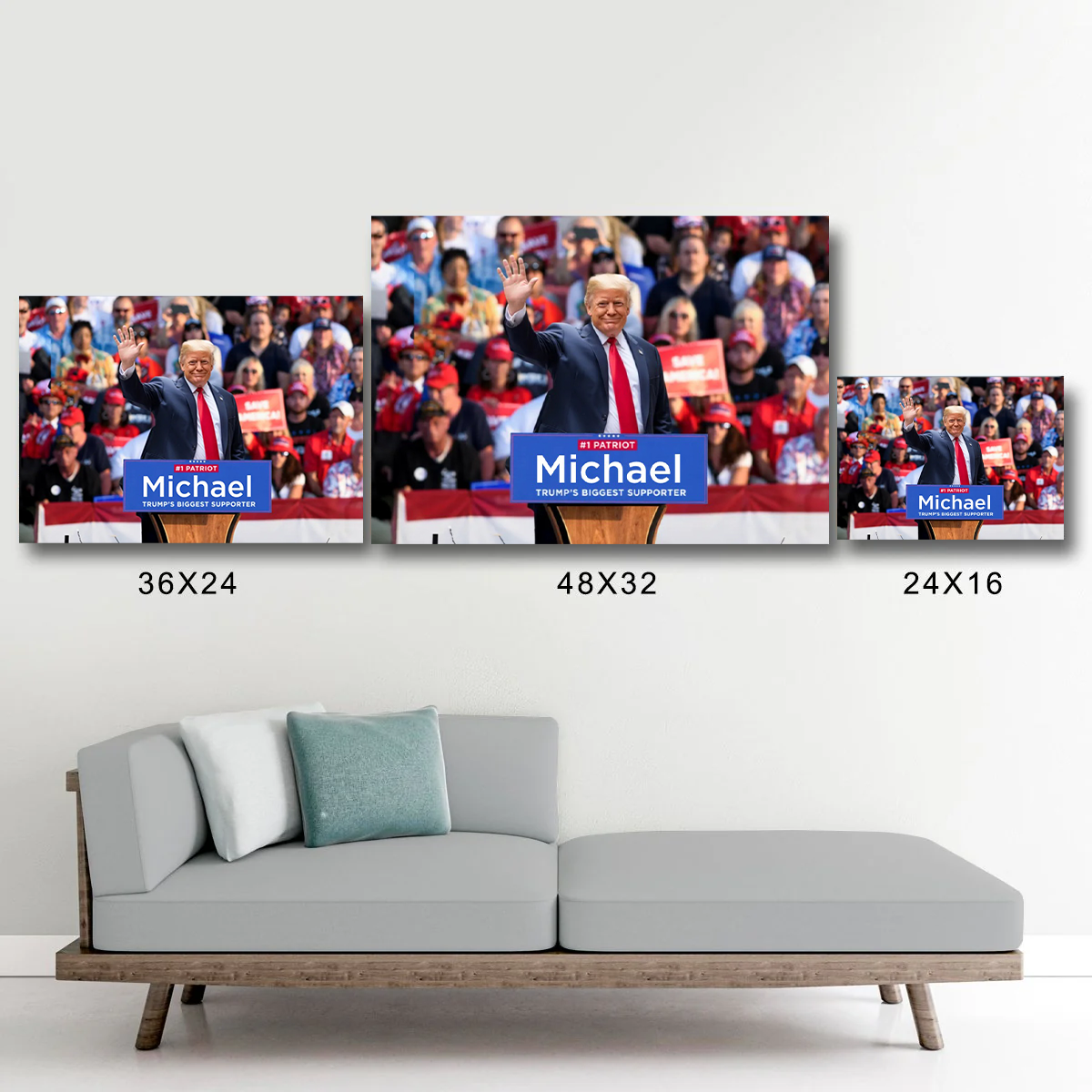 Trump's Biggest Supporter Custom Canvas - Insert A Name (Makes A Great Gift)