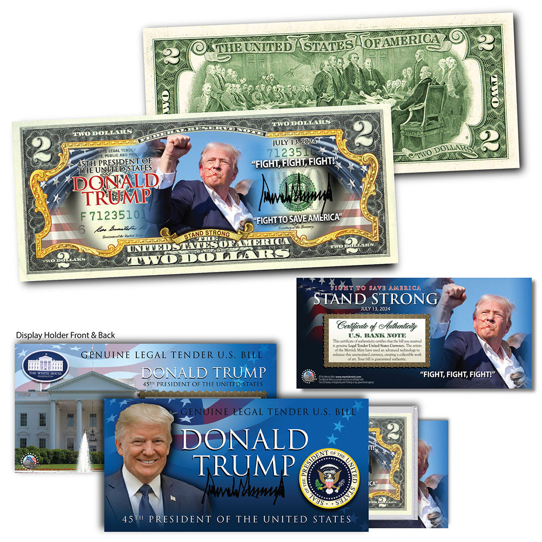 Trump "Stand Strong" $2 Bill - Genuine Legal Tender