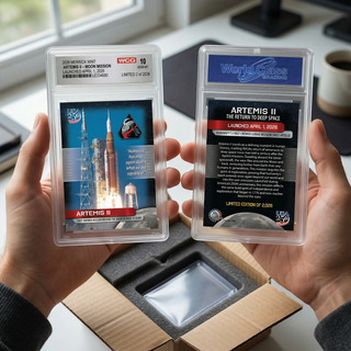 Artemis II Moon Mission Collectible Trading Card | "First Crewed Mission Beyond the Moon in Over 50 Years" | Launched April 1, 2026 |  Limited Edition of 2026 | WCG Graded GEM-MT 10