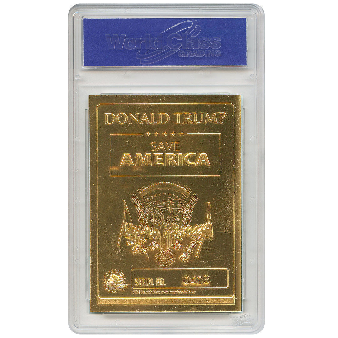 Trump MAGA - 23K Gold Sculpted Trading Card