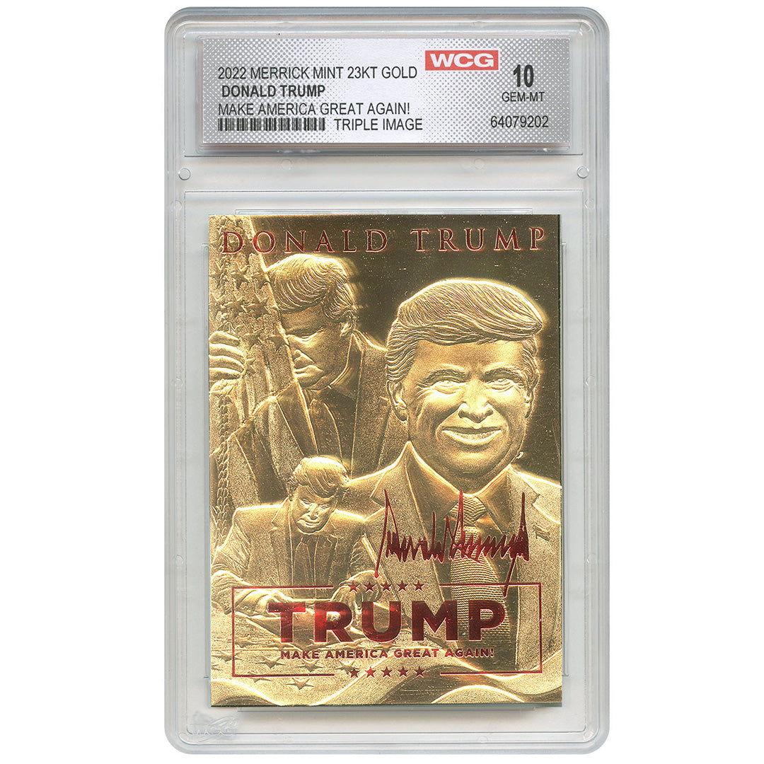 Trump MAGA - 23K Gold Sculpted Trading Card