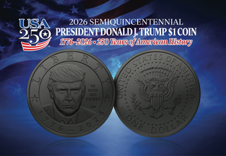 Certificate of Authenticity - America's 250th Anniversary Trump $1 Coin - Black Ruthenium Edition