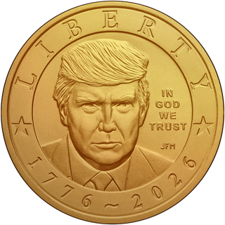 America's 250th Anniversary Trump $1 Coin - 24K Gold Edition