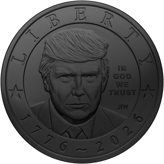 America's 250th Anniversary Trump $1 Coin - Black Ruthenium Edition