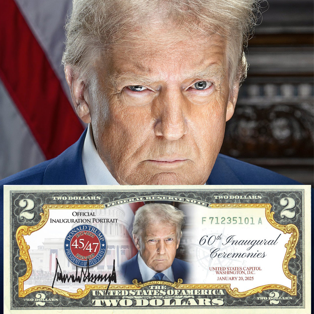 Donald Trump 47th President Official Portrait Collectible $2 Bill (Genuine Legal Tender)