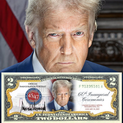 Donald Trump 47th President Official Portrait Collectible $2 Bill (Genuine Legal Tender)