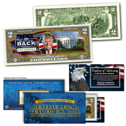 President Trump Victory $2 Bill - Genuine Legal Tender