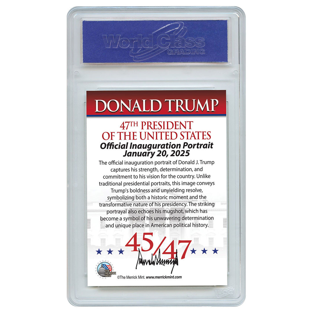 Donald Trump 47th President Official Portrait Trading Card (Graded Gem Mint 10)