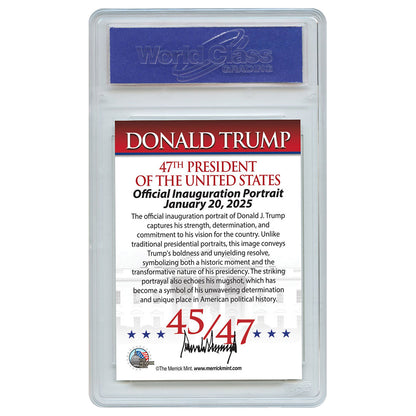 Donald Trump 47th President Official Portrait Trading Card (Graded Gem Mint 10)