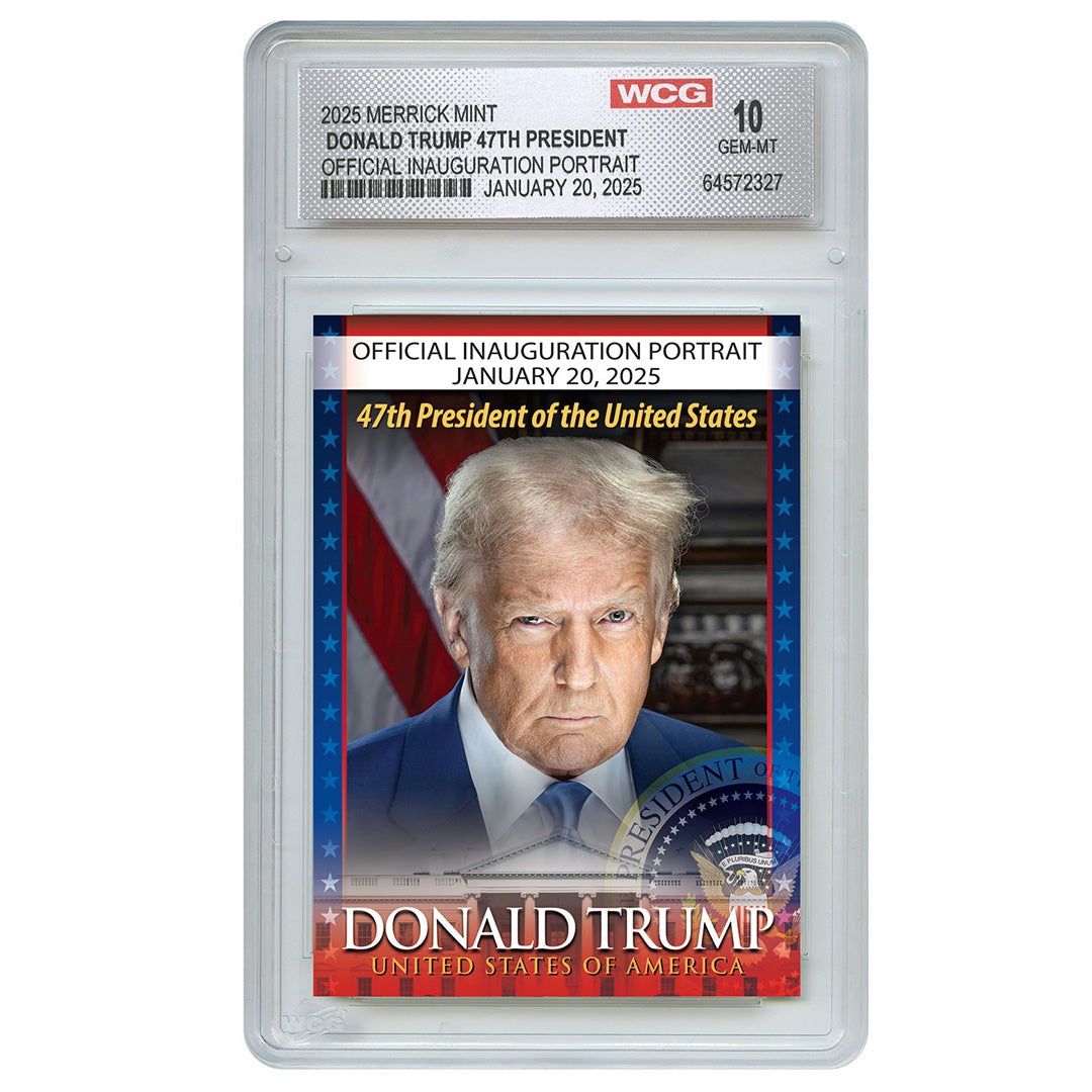 Donald Trump 47th President Official Portrait Trading Card (Graded Gem Mint 10)