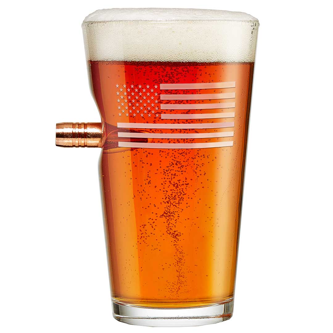 US Flag Pint Glass - 16oz